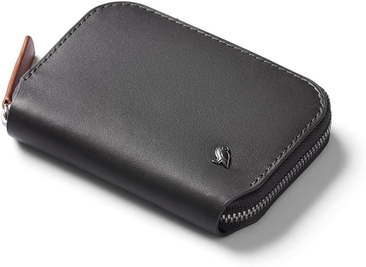 Bellroy Unisex-Adult Folio Mini –Leather (Wallet, Coin Pouch) -Compact|RFID-Blocking, CharcoalCobalt