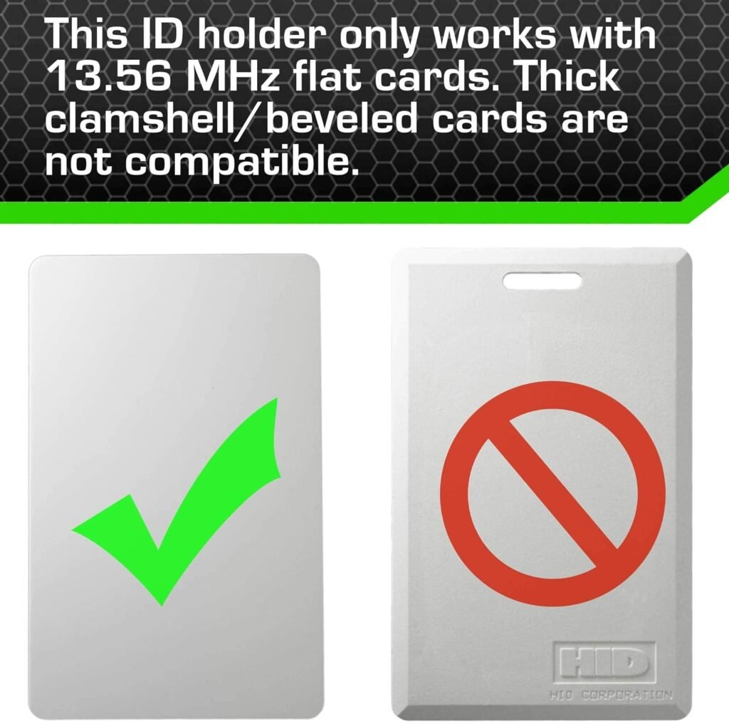 ID Stronghold - RFID Blocking Secure Badge Holder - Duolite 2 Card ID Holder - Poly Carbonate - Heavy Duty Hard Plastic ID Badge Holder - USA Molded and Assembled - FIPS 201 Approved - Black