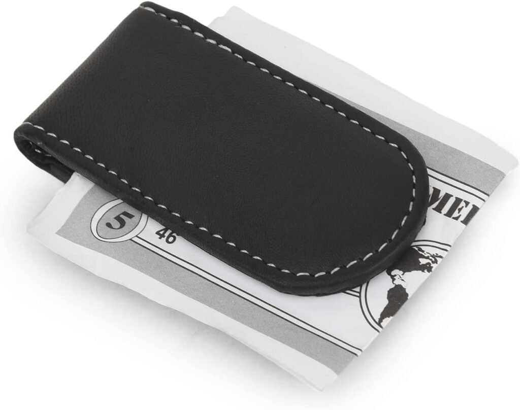 LB LEATHERBOSS Mens New Leather Strong Magnetic Money Clip
