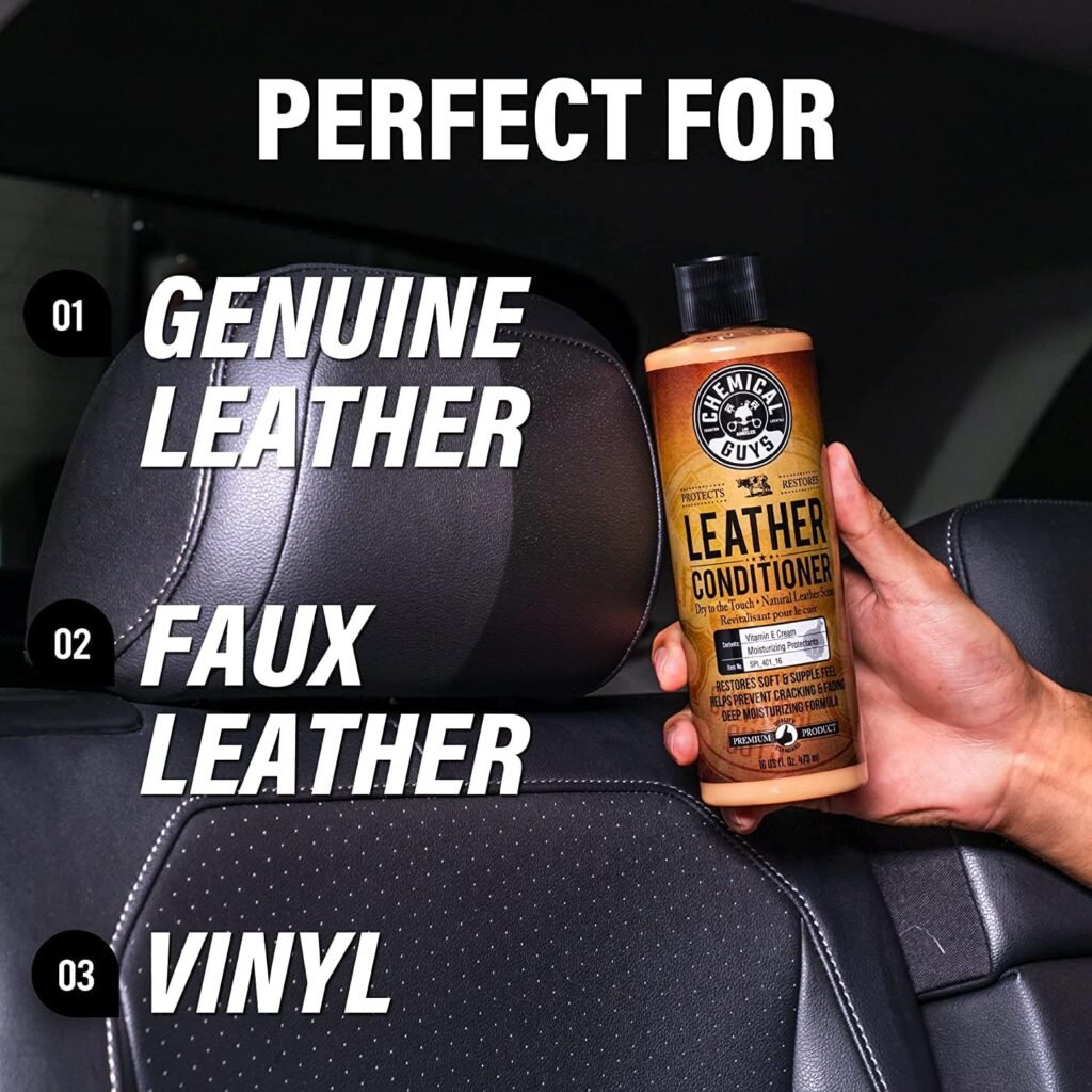 Chemical Guys SPI_109_04 Leather Cleaner and Conditioner Complete Leather Care Kit for Use on Car Interiors, Leather Apparel, Furniture, Shoes, Boots, Bags  More (2 - 4 fl oz Bottles)