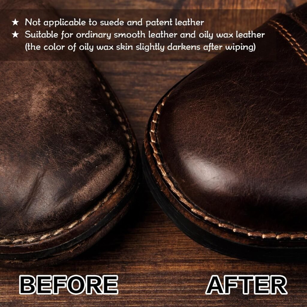 Leather Conditioner Mink Oil - Leather Vinyl Polish Waterproof Soften for Work Boots Car Seat Interior Furniture Couches Shoes Bags Jacket Wallets Sofa Products Care Cream 100ML/3.4OZ