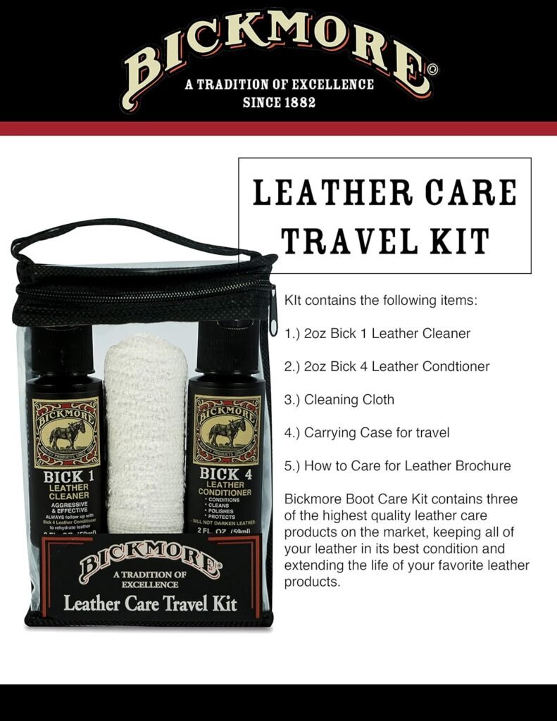 Bickmore Leather Shoe  Boot Travel Care Kit- Repairs, Polishes and Shines Leather Goods On The Run