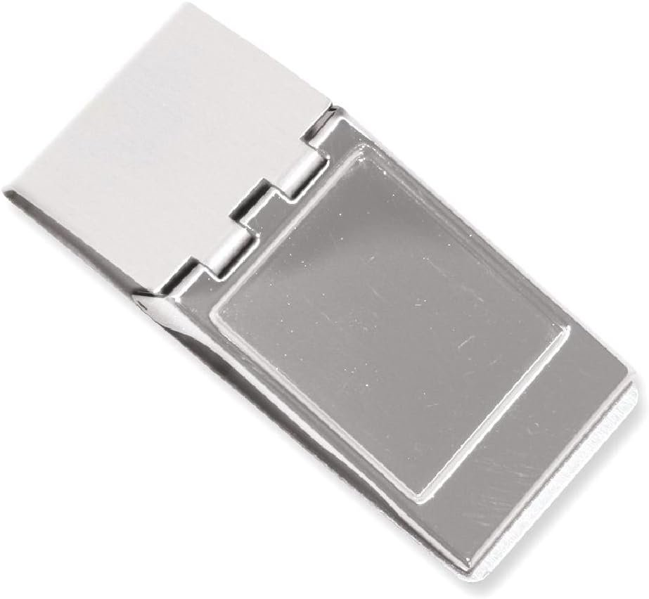 ICE CARATS Silver Tone Hinged Money Clip Fashion Jewelry for Dad Mens Gifts for Him