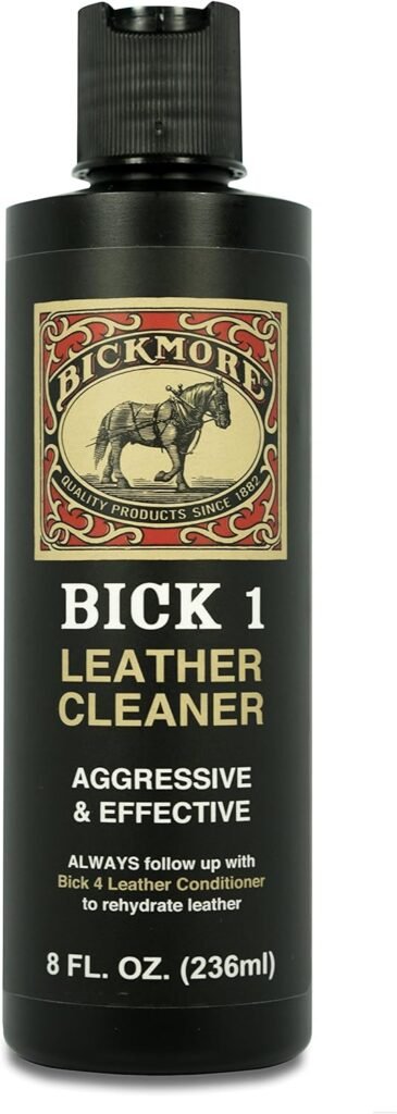 Bickmore Bick 1 Leather Cleaner 8 oz - Clean Dirt, Oil, Sweat, Salt, and Water Stains from All Colored, White, and Black Leather