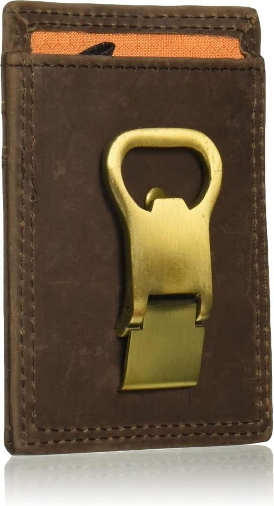 Timberland PRO Mens Leather Front Pocket Wallet with Money Clip Accessory